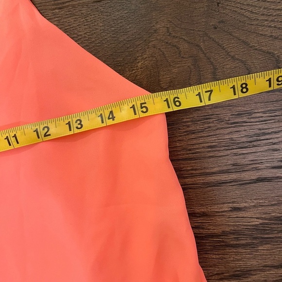 Y2K Shinestar Bright Coral Cami Tank Top Spring Neon Dinner Club Goingout 90s - Picture 8 of 9